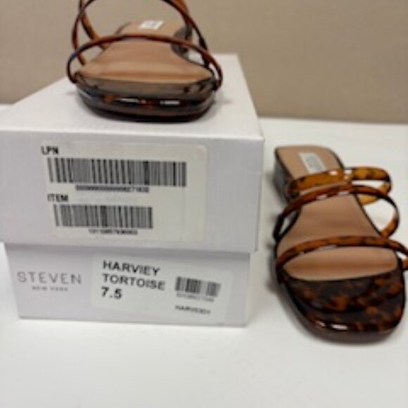 Steve Madden Harvey Tortoise Strappy Slide Sandal - Picture 2 of 7